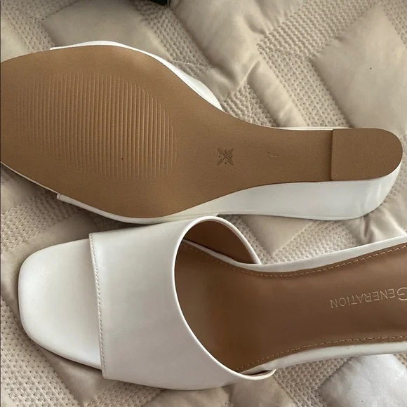 BCBGeneration White Wedge Slip-On Shoes - Picture 4 of 5